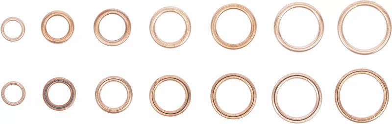 O-ring sortiment | Kobber | Ø 6 - 20 mm | 95 dele