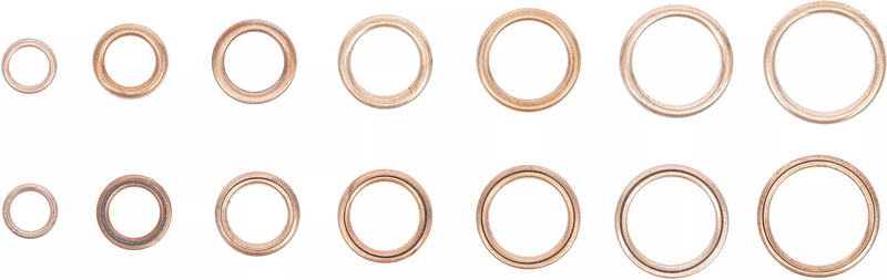 Sortiment af O-ringe | Kobber | Ø 6 - 20 mm | 95 dele